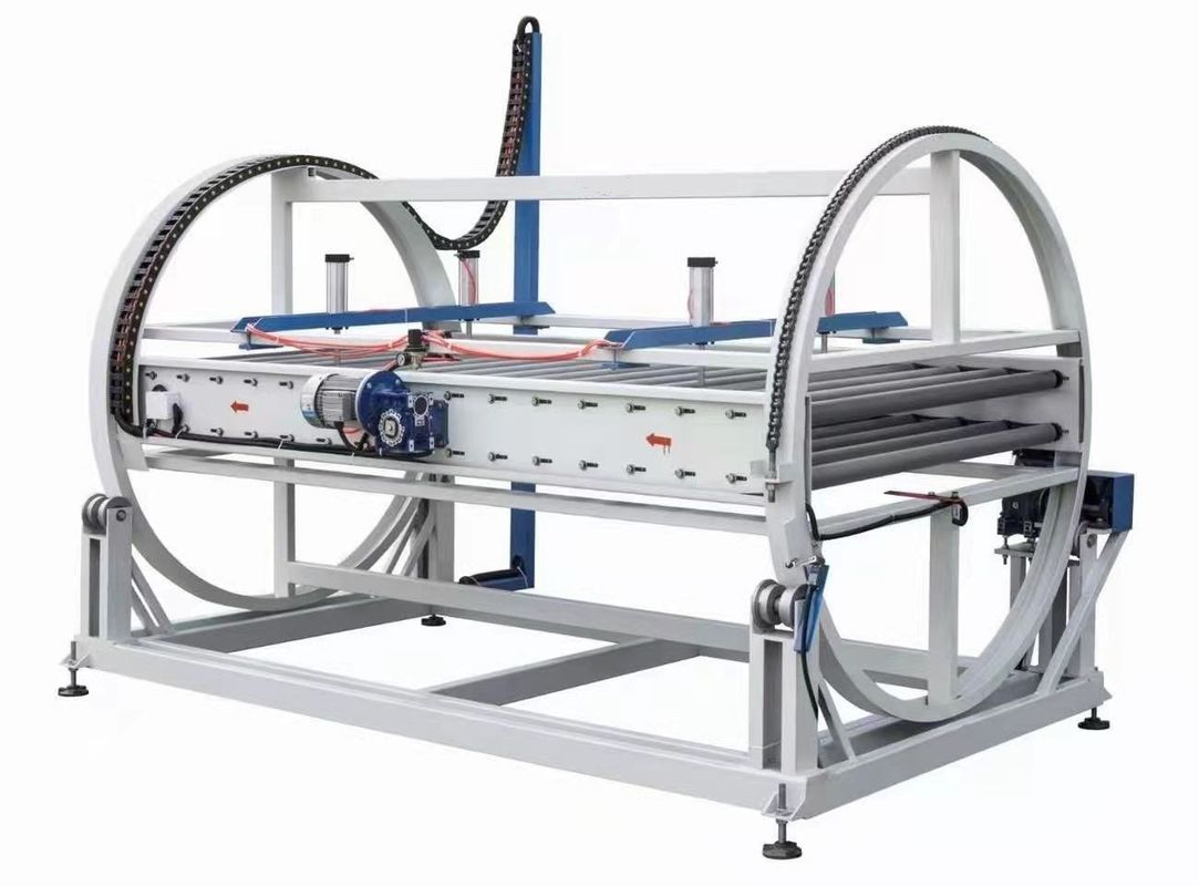Wooden Door Production Line With Conveyor With 180 Degree Steering / Panel Turnover Machine